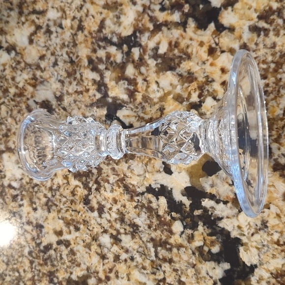 Vintage Glass candle holder clear - Picture 1 of 7